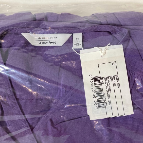 NWT & Other Stories Voluminous Midi Wrap Dress Size 10 - Picture 11 of 11